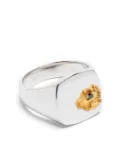 Tom Wood Mined Black Diamond sterling silver ring
