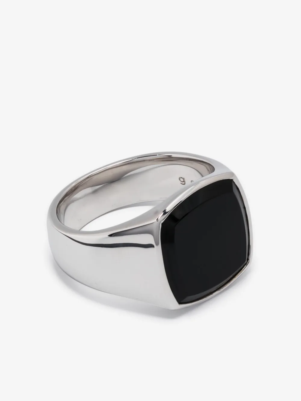 Tom Wood Cushion polished onyx ring | Silver | Image 1