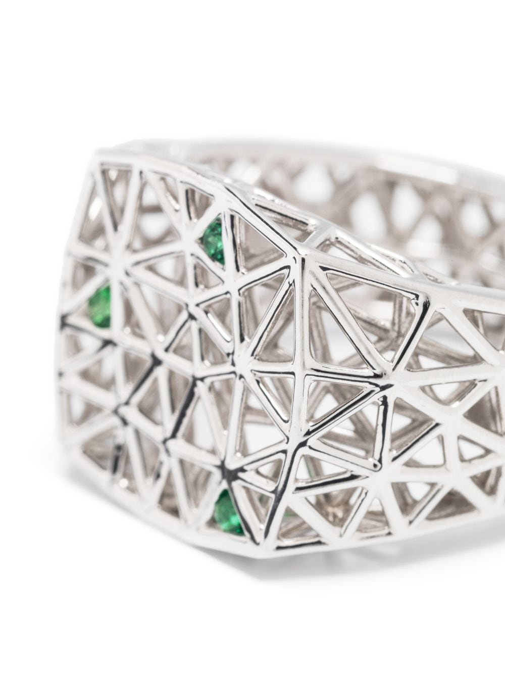 Shop Tom Wood Mesh-panelling Sterling Silver Ring