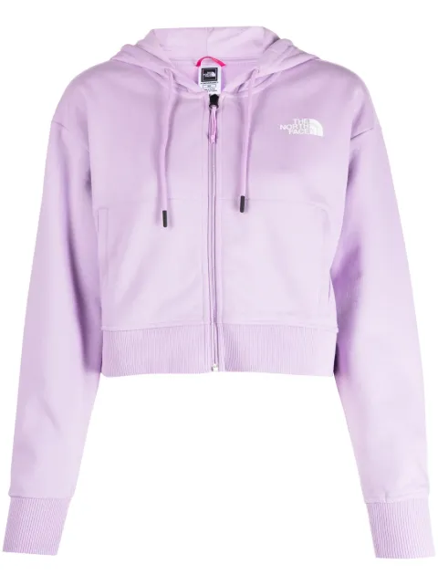 The North Face - logo-print zip-up hoodie