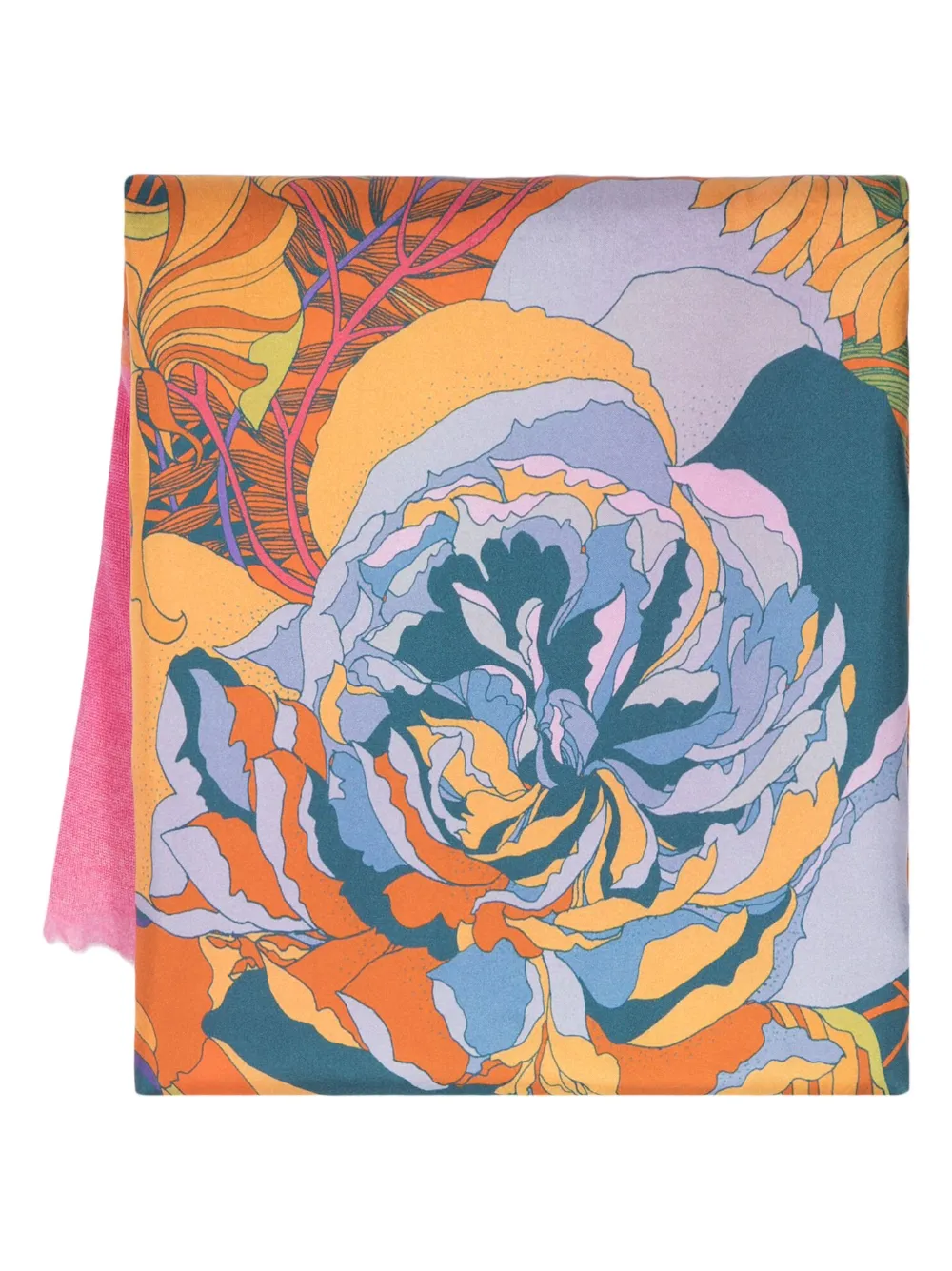 Avant Toi peonies-print foulard scarf