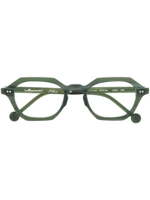 L.A. EYEWORKS Hoku square-frame optical glasses