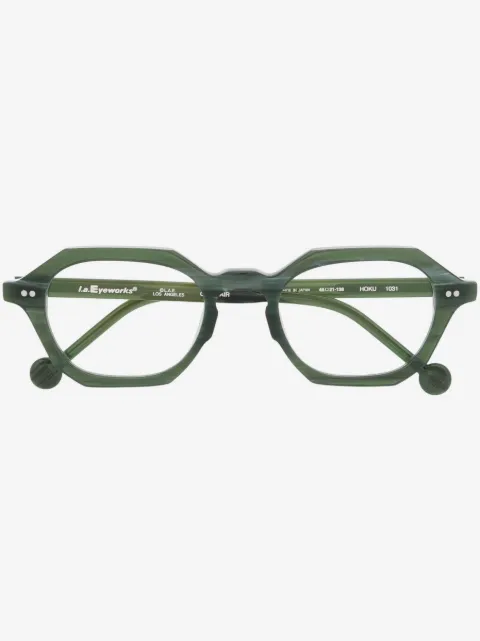 L.A. EYEWORKS Hoku square-frame optical glasses