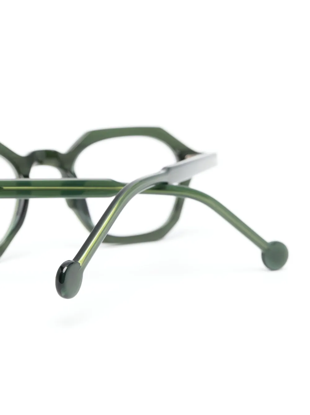  L.a. Eyeworks Hoku Square-frame Optical Glasses - Green 
