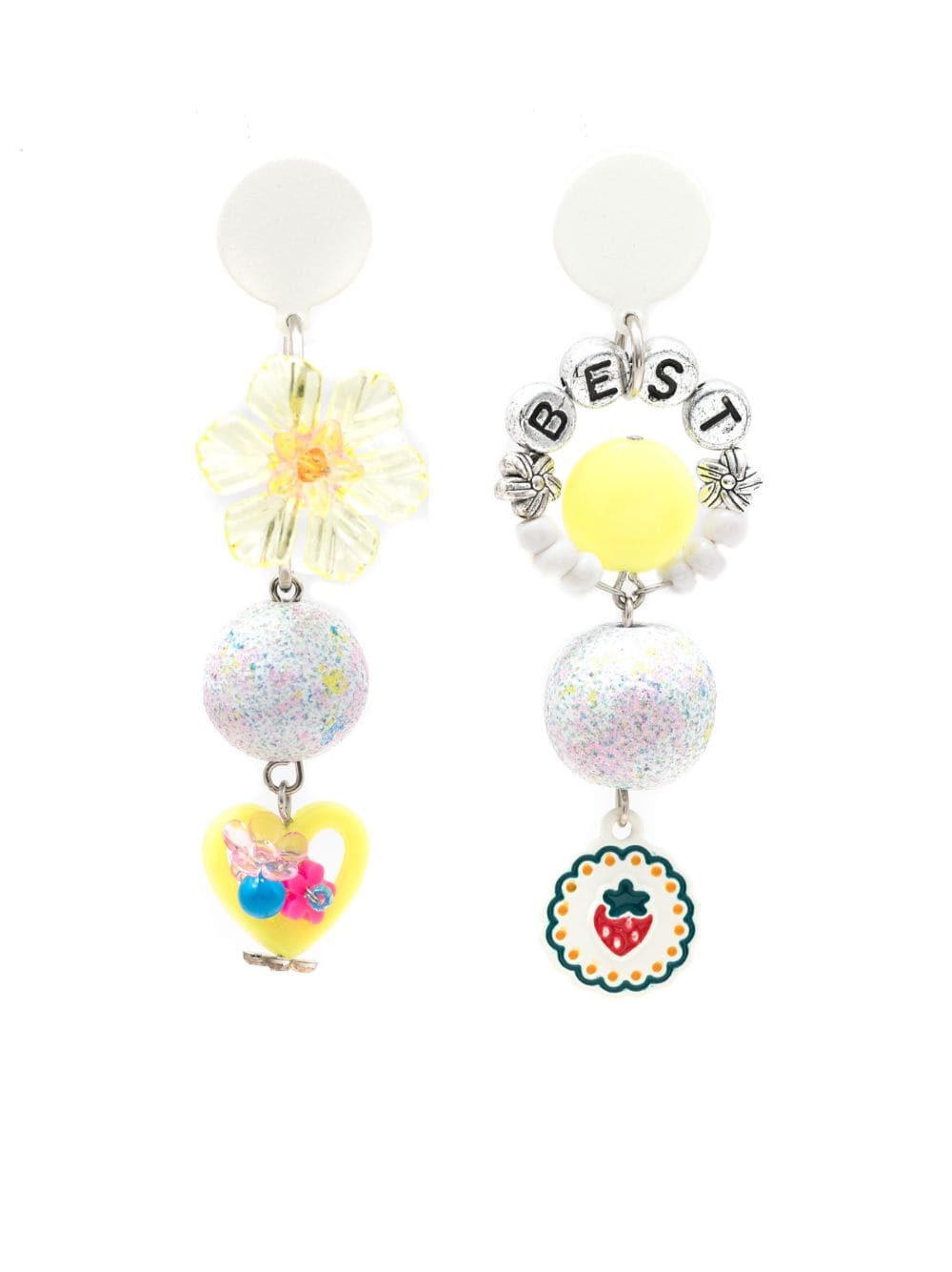 Amir Slama Charm-detail Drop Earrings In Multicolour