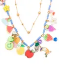 Amir Slama fruit-charm layered necklace - Multicolour