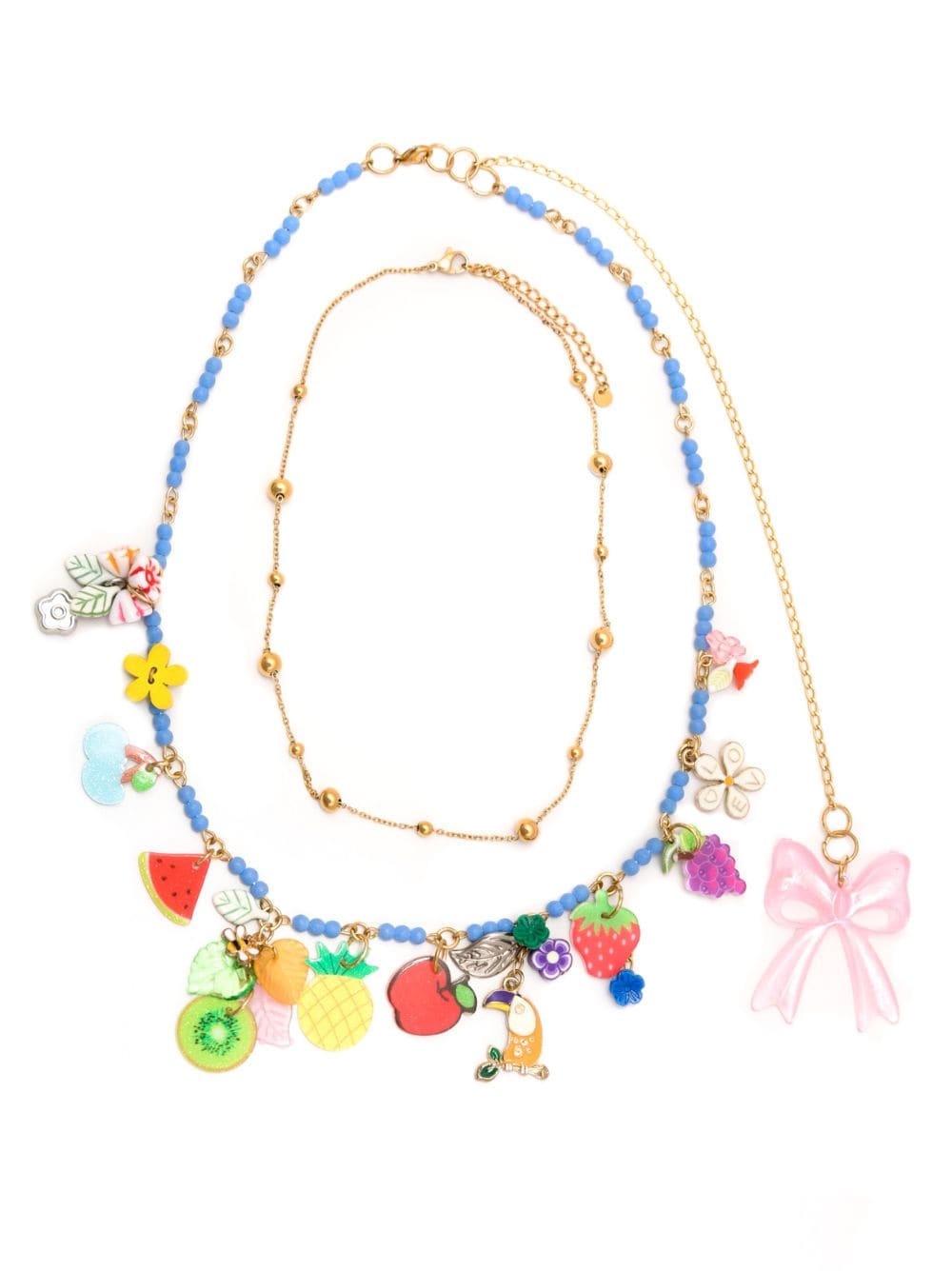 Shop Amir Slama Fruit-charm Layered Necklace In Multicolour
