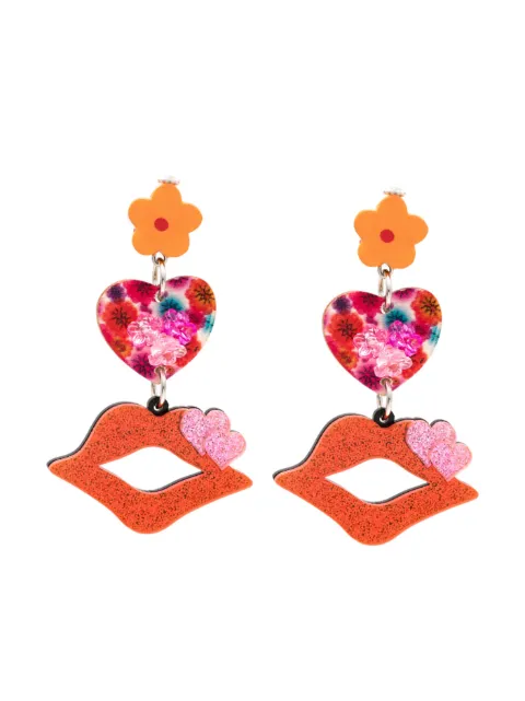 Amir Slama lip-charm drop earrings