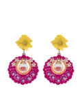 Amir Slama embellished drop earrings - Pink