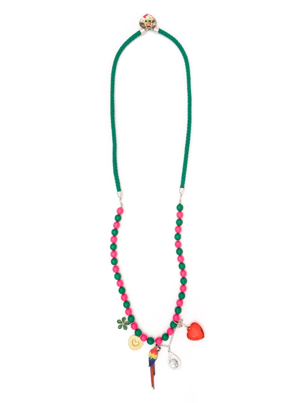 Shop Amir Slama Charm-detail Beaded Necklace In Multicolour