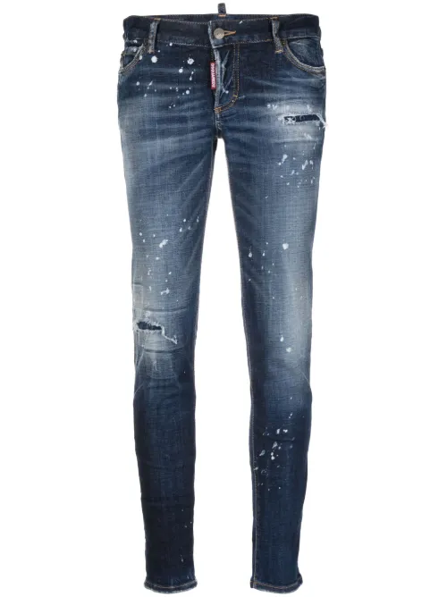 Jean skinny à effet usé - DSQUARED2 - Modalova