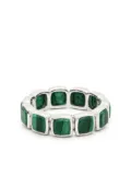 Tom Wood Cushion Band malachite ring - Green