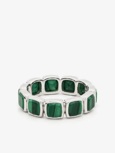Tom Wood Cushion Band malachite ring