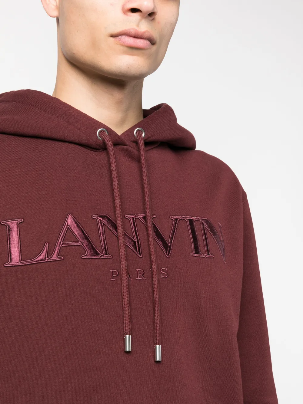 Lanvin Hoodie Con Parche Del Logo y Cordones Farfetch