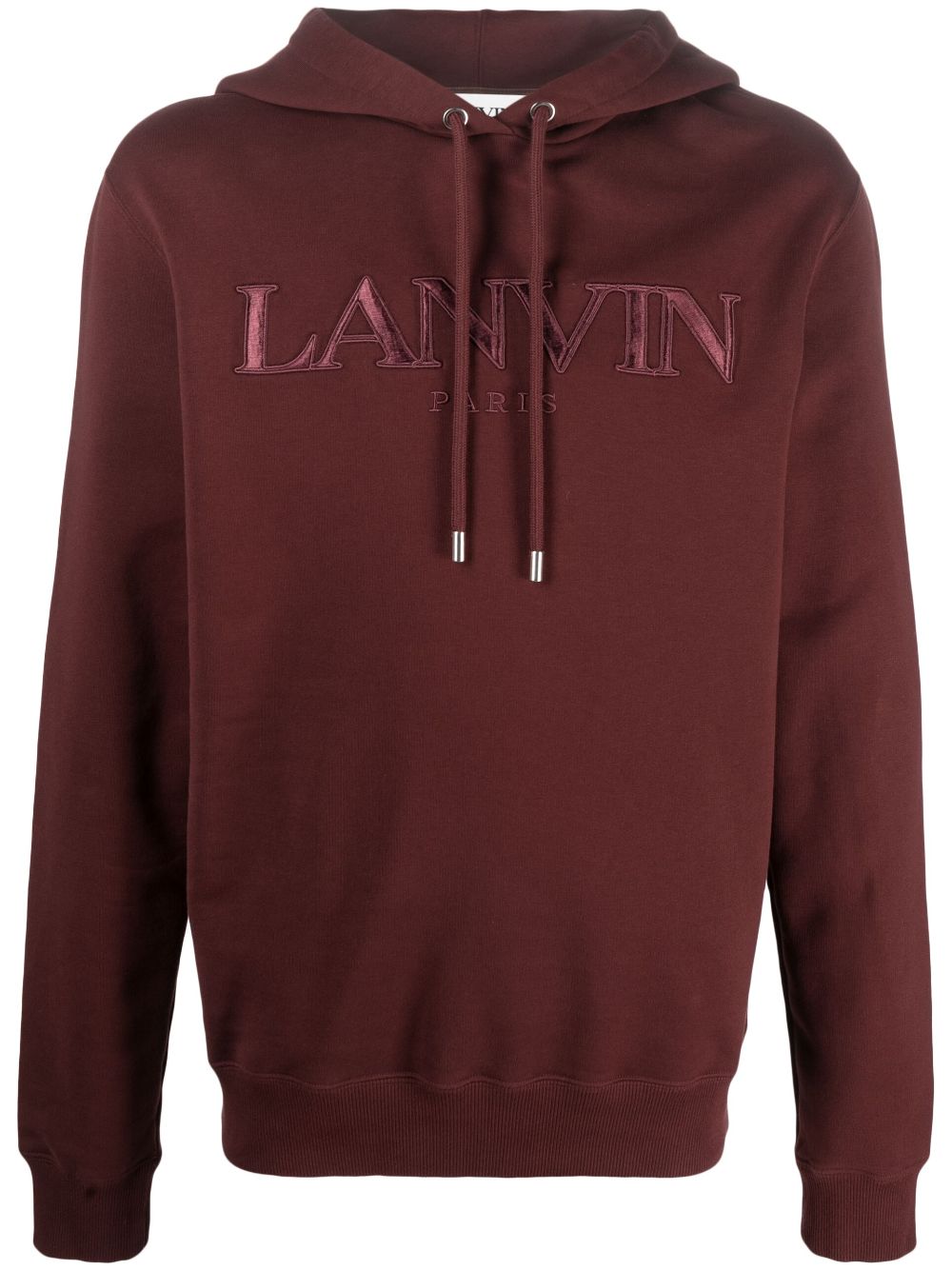 Lanvin logo-patch Drawstring Hoodie - Farfetch
