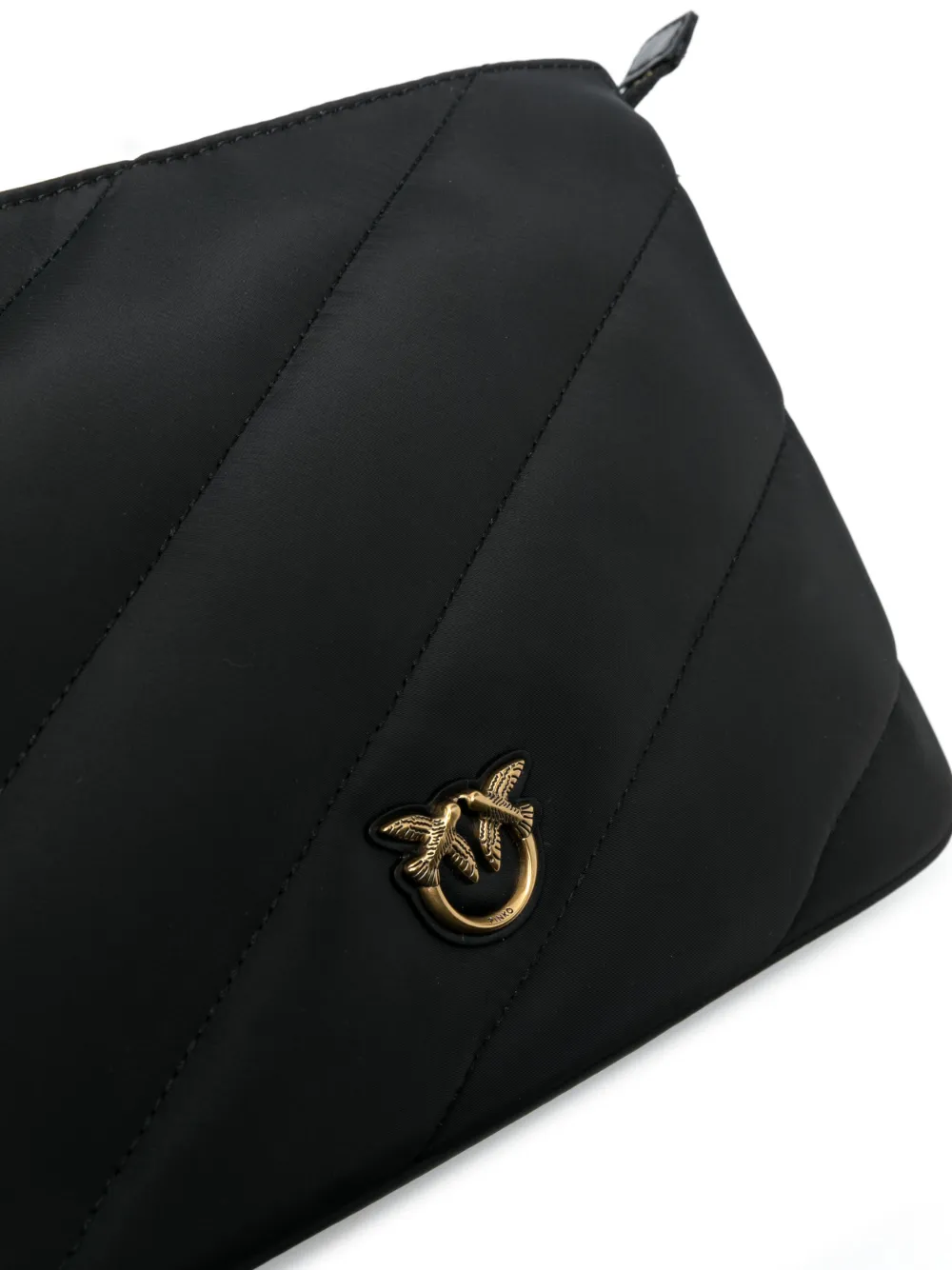 PINKO logoplaque Quilted Crossbody Bag Farfetch