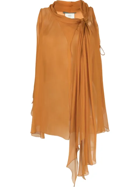 Alberta Ferretti semi-sheer sleeveless blouse