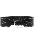ISABEL MARANT Telma studded leather belt - Black