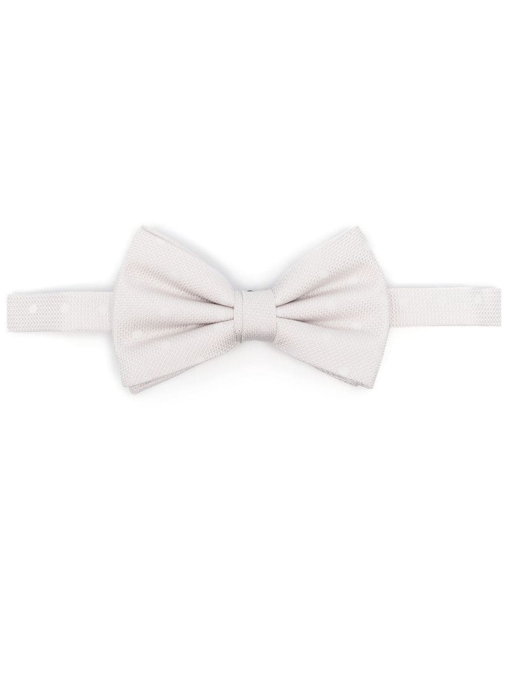 Lady Anne Polka Dot-print Silk Bow Tie In Grau
