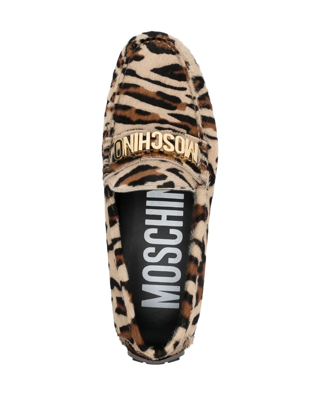 Leopard print hot sale moschino sliders