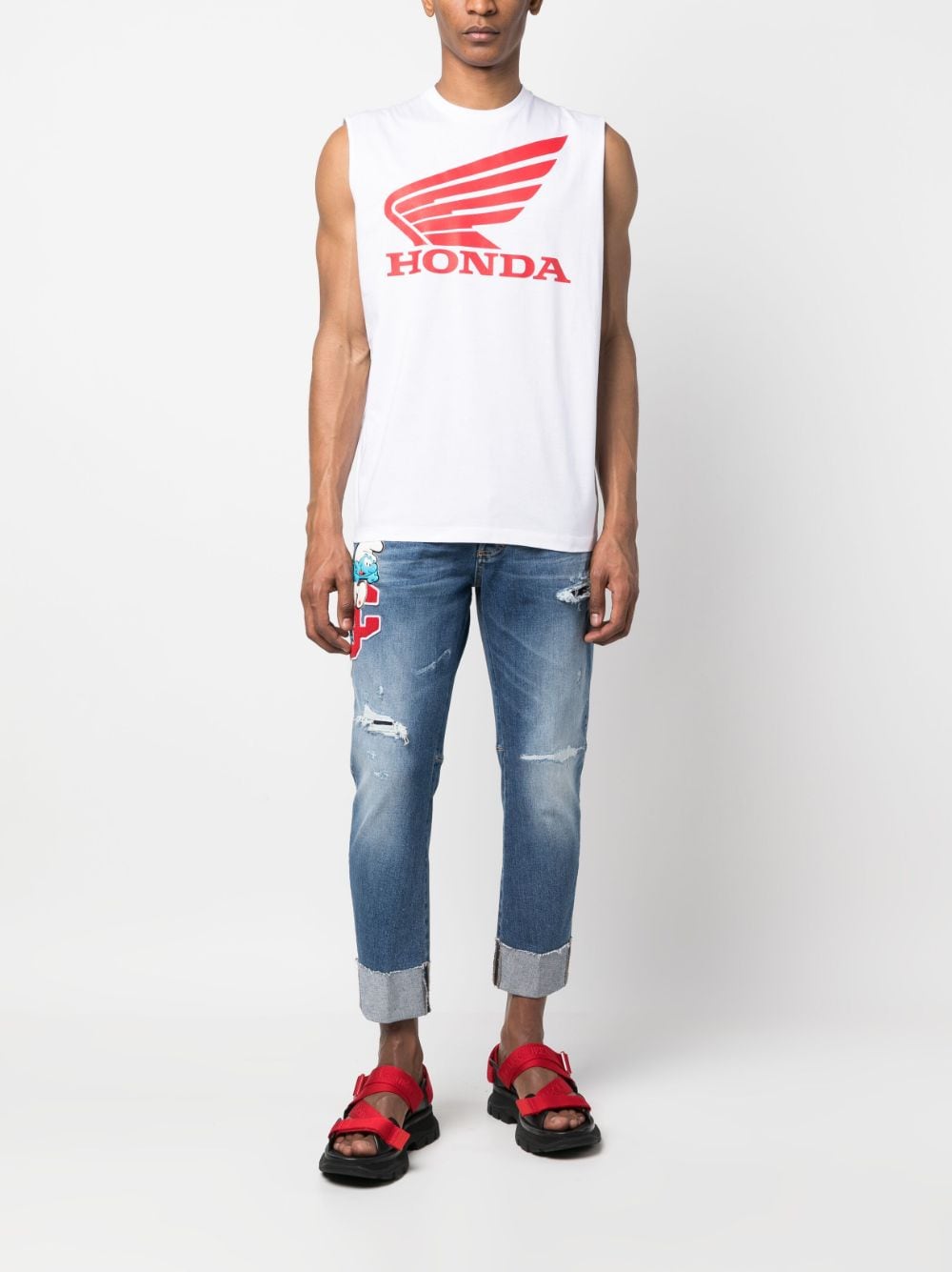 Dsquared2 x Honda tanktop met print - Wit