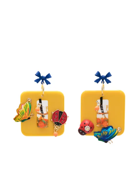 Amir Slama aretes con apliques 