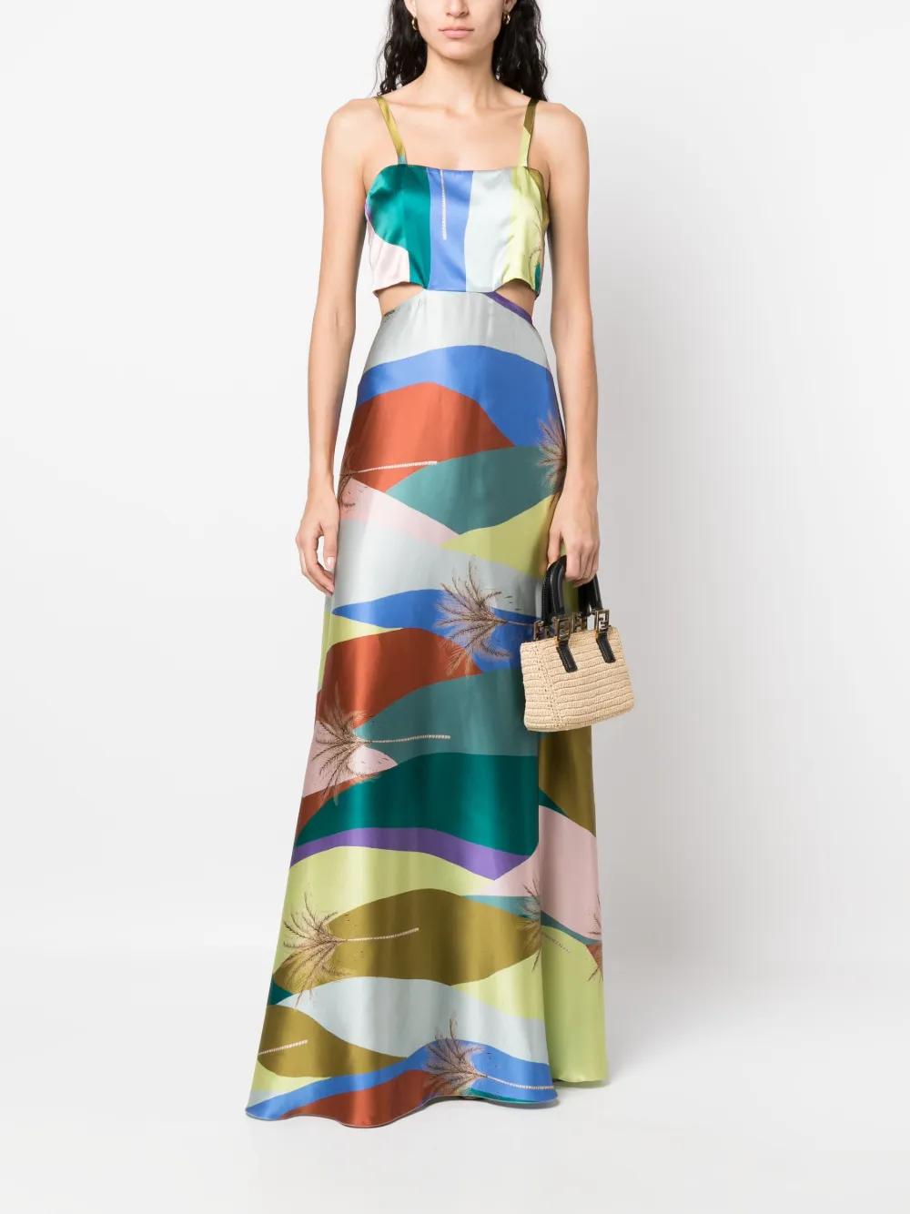 Raquel Diniz Maxi-jurk met print - Blauw