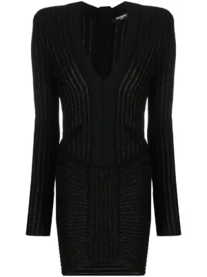knee length dresses for ladies Balmain dress with laces  Les Merveilles De Babellou