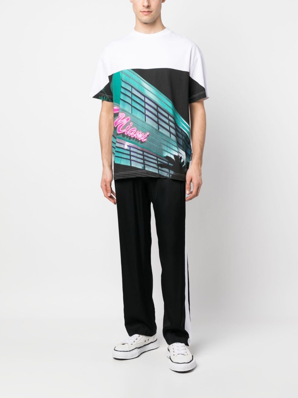 Shop Blue Sky Inn Side-stripe Track Pants In Schwarz