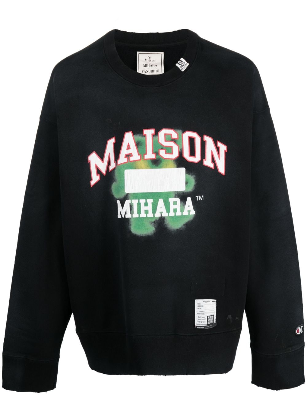 Maison Mihara Yasuhiro logo-print Cotton Sweatshirt - Farfetch