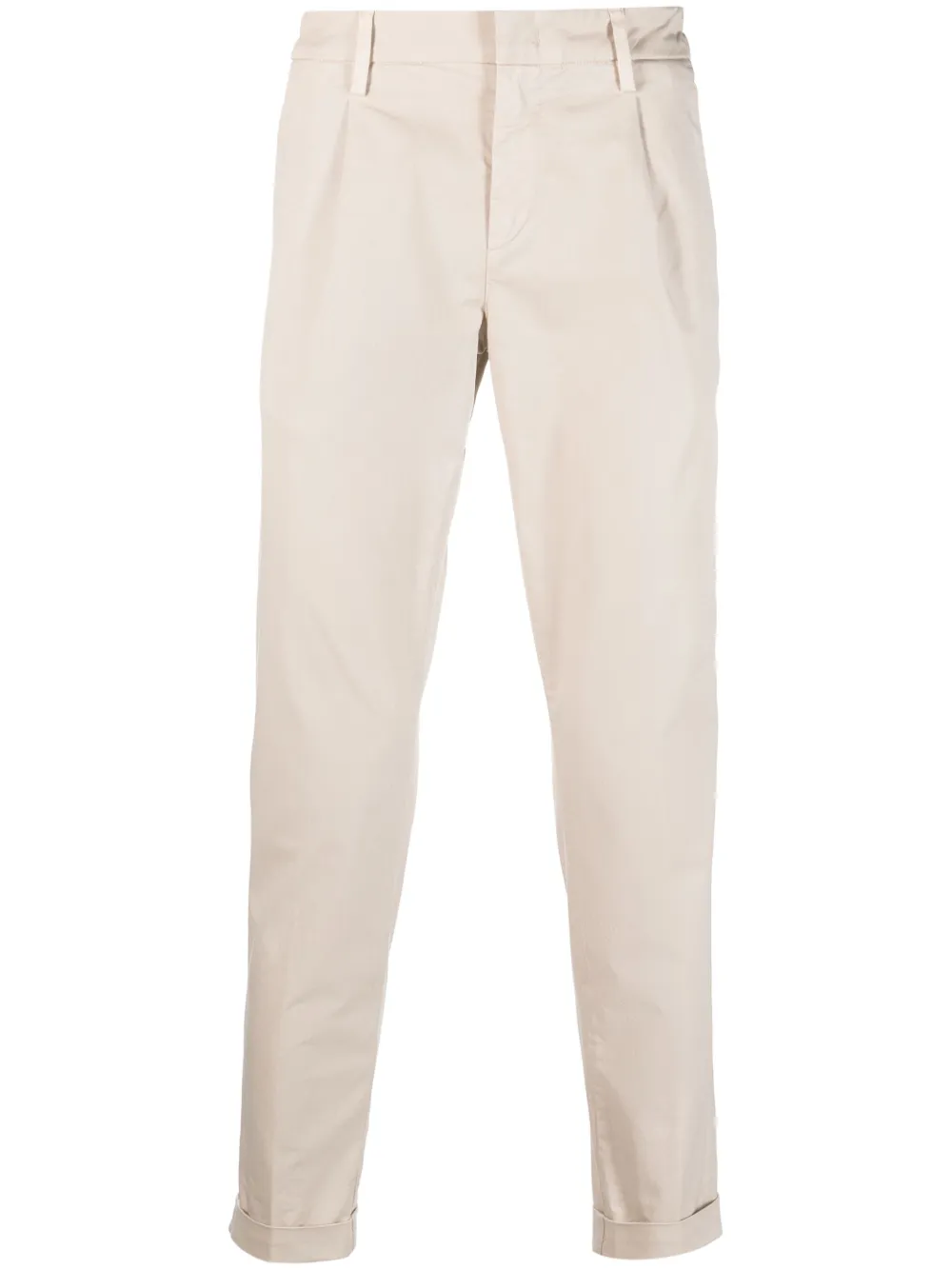Fay cropped stretch-cotton chinos - Neutrals