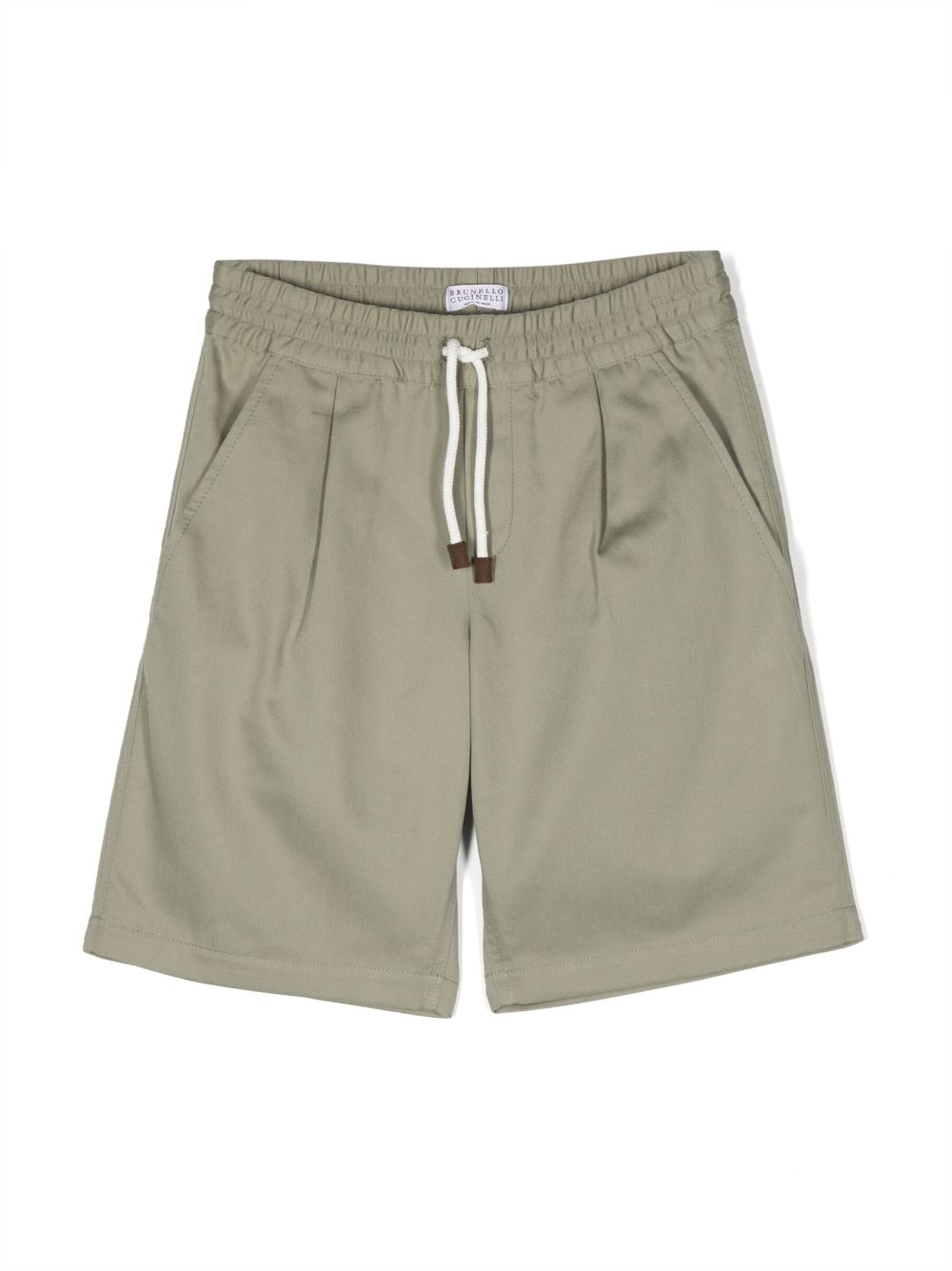 Brunello Cucinelli Kids'  Boys Green Cotton Shorts