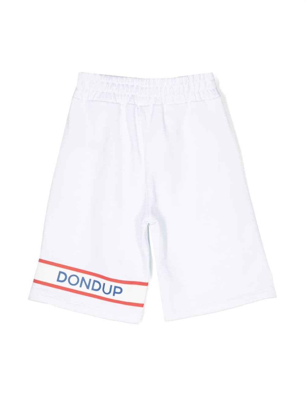 DONDUP KIDS Shorts met logoprint - Wit