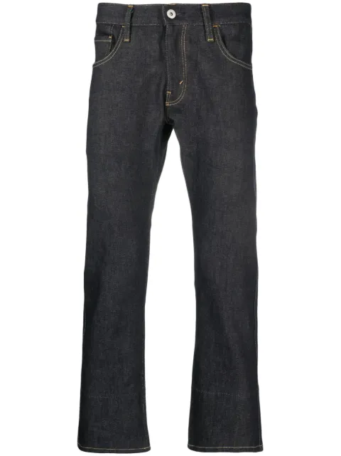 Junya Watanabe MAN jeans cortos con estampado gráfico