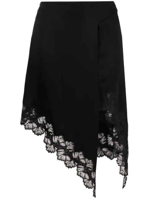 Stella McCartney floral-appliqué asymmetric skirt 