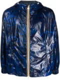 K-Way R&D abstract-print hooded jacket - Blue