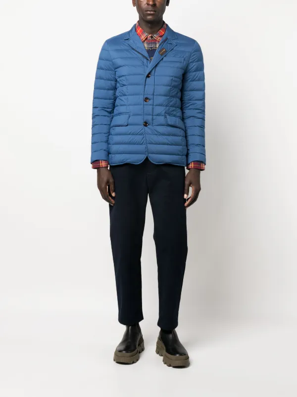 【送料&関税込】Moorer Buttoned Jacket Moorer Zavyer-S3 Puffer Jacket | Blue | FARFETCH