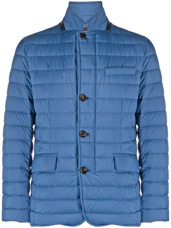 ジャケット MOORER Pastel Light-Blue Fabric Fuente Down Jacket Moorer Alec-S3C Padded Jacket | Blue | FARFETCH