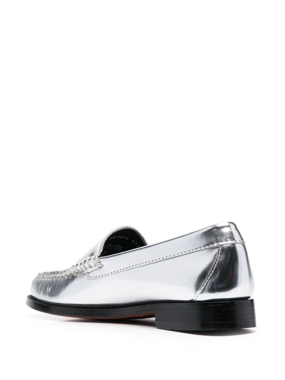 Shop G.h. Bass & Co. Weejuns Penny-slot Loafers In Silver