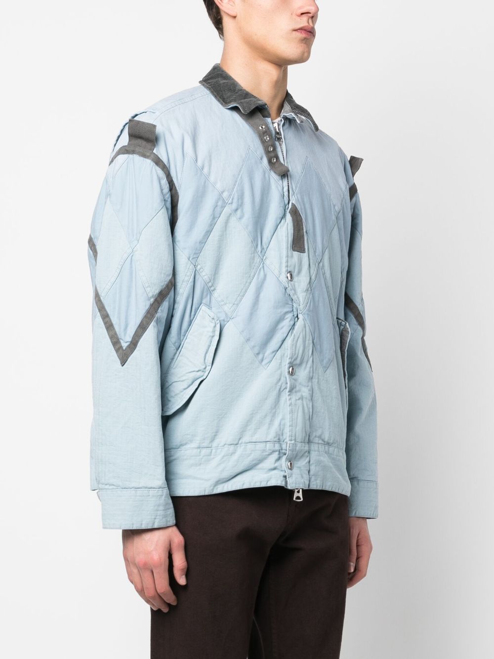 Sacai Herringbone Blouson zip-up Jacket - Farfetch