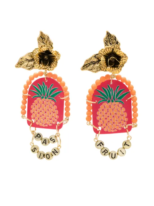 Boucles d'oreilles à breloque ananas - Amir Slama - Modalova