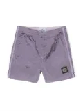 Stone Island Junior logo-patch swim shorts - Purple