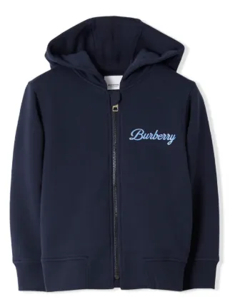 Black burberry best sale zip up hoodie