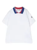 Moncler Enfant contrasting-collar polo shirt - White