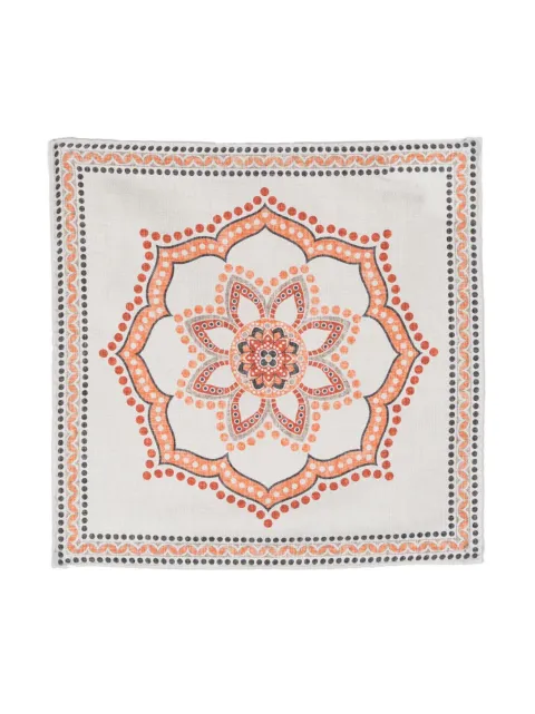 Brunello Cucinelli carré de poche en soie à motif mandala