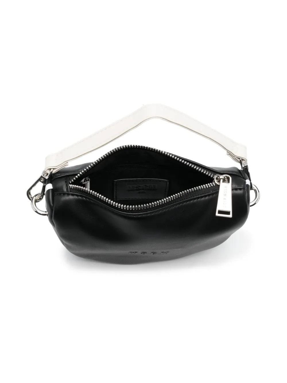 Msgm Logo-embossed Shoulder Bag In Black