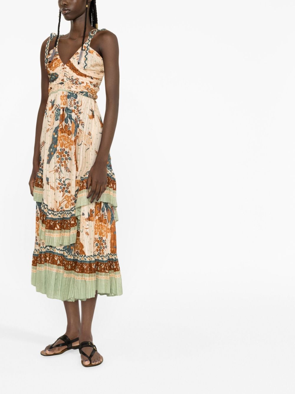 Ulla Johnson Maxi-jurk met bloemenprint - Beige