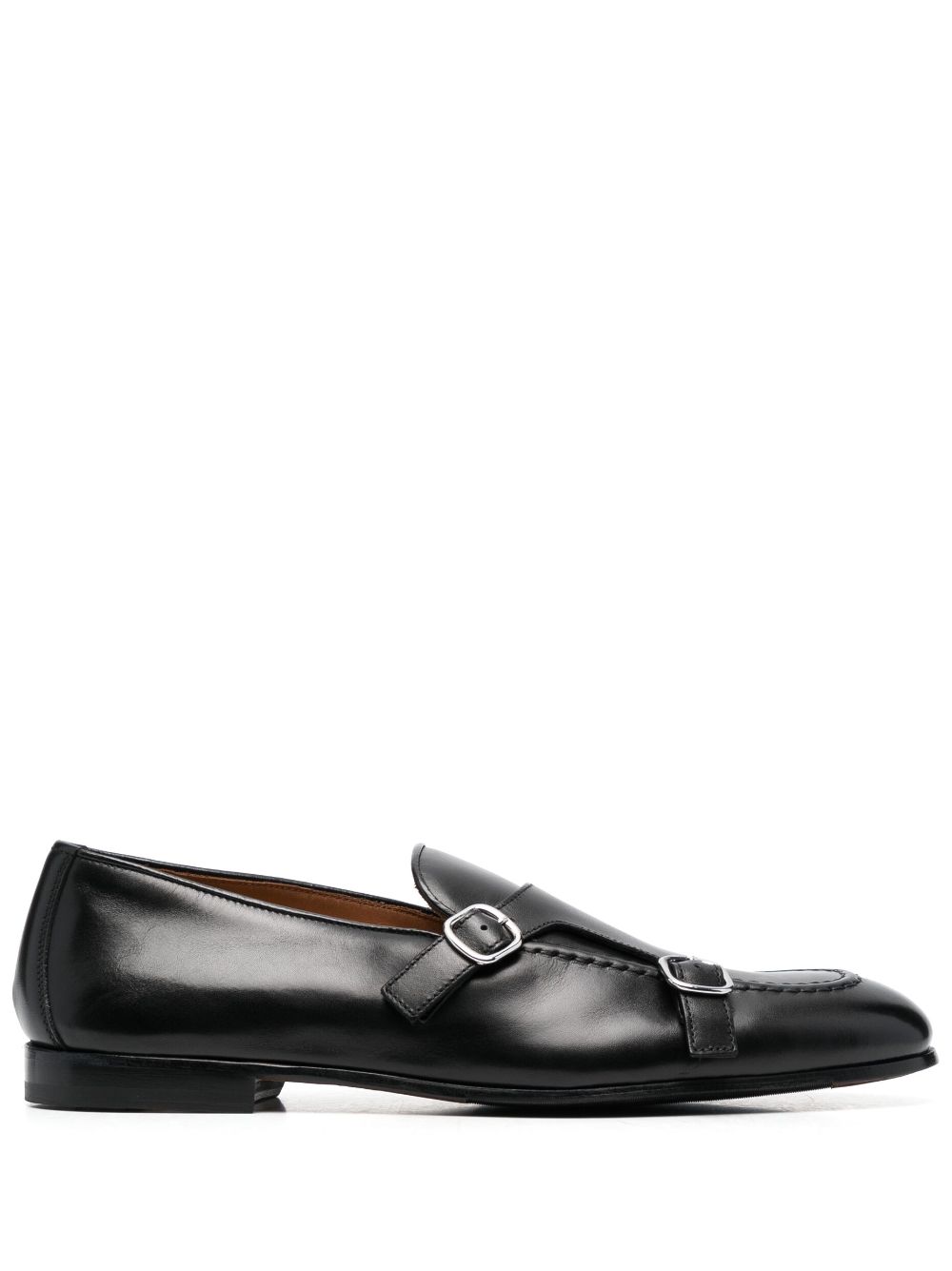 Shop Doucal's Double-strap Smooth-leather Monk Shoes In Black