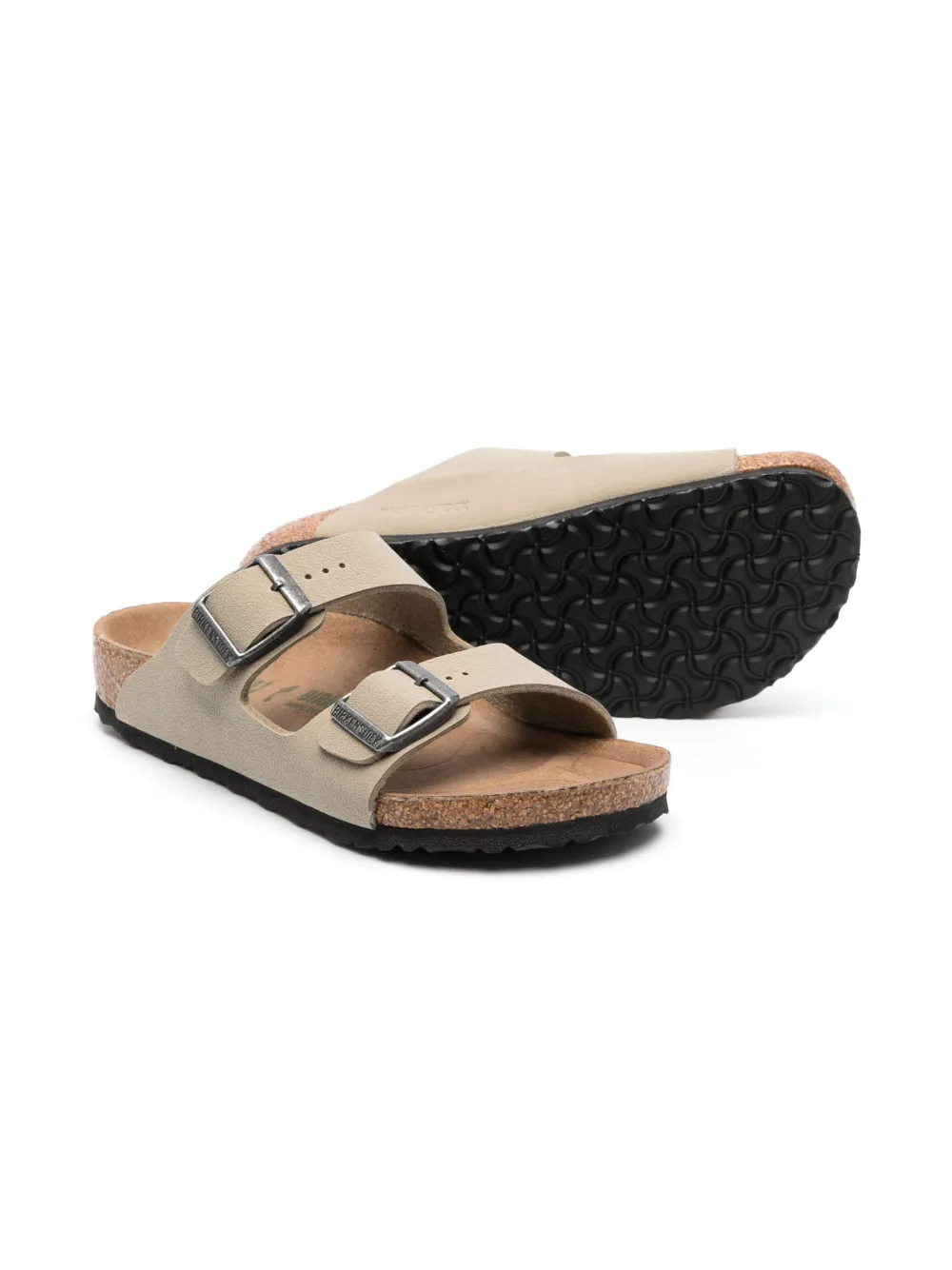 Birkenstock Arizona teenslippers met dubbele gesp - Bruin