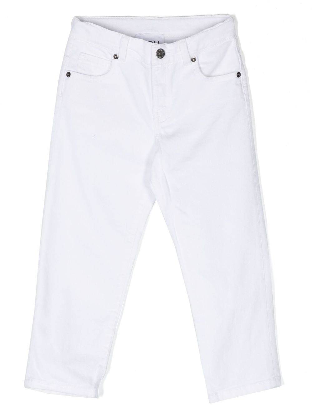 Douuod Kids' Straight-leg Cotton Trousers In White